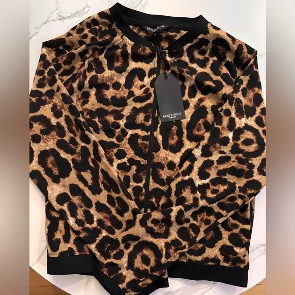 Brave Soul Animal Print Jacket - Picture 1 of 3